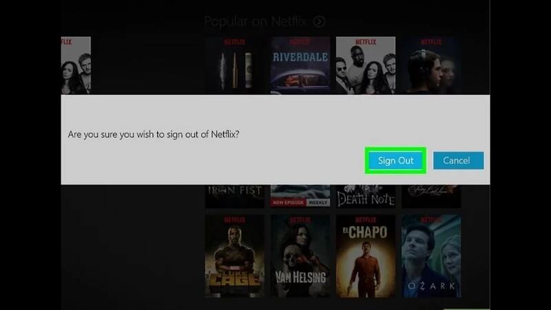 cách thoát tài khoản netflix trên Tivi