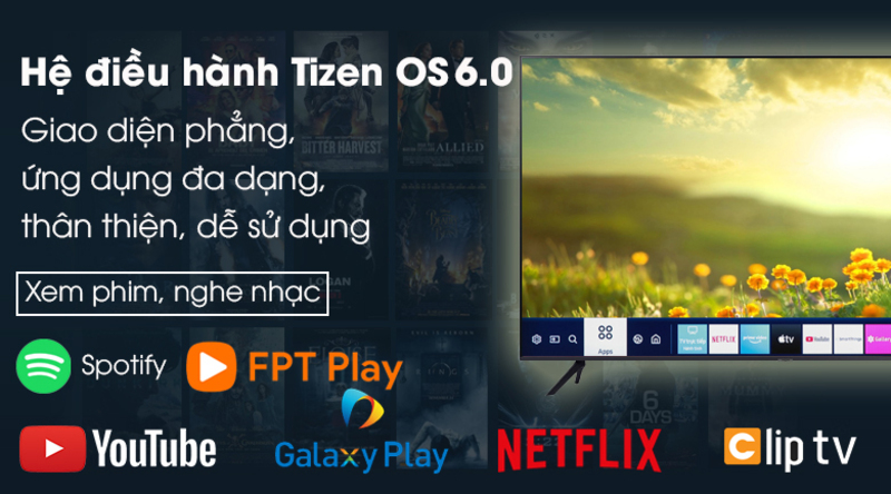 Smart Tivi Samsung 4K 75 inch UA75AU7700