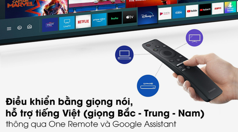 Smart Tivi Samsung 4K 75 inch UA75AU7700